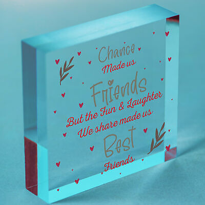 Chance Made Us Colleagues Heart Plaque Sign Friendship FRIEND Gift Thank You