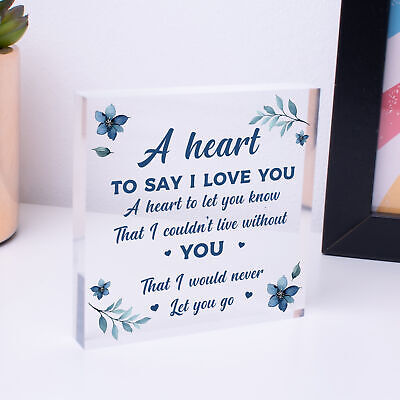 Anniversary Valentines Novelty Gift For Boyfriend Girlfriend Husband Wife Heart