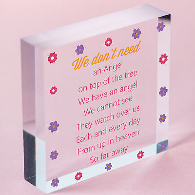 Memorial Plaque For Christmas Tree Decoration Mum Dad Nan Grandad Memorial Gift