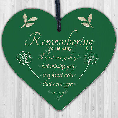 Memorial Plaque Gifts For Mum Dad Nan Grandad In Memory Wood Heart Christmas