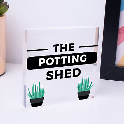 The Potting Shed Plaque Garden Greenhouse Sign Dad Grandad Mum Nan Birthday Gift