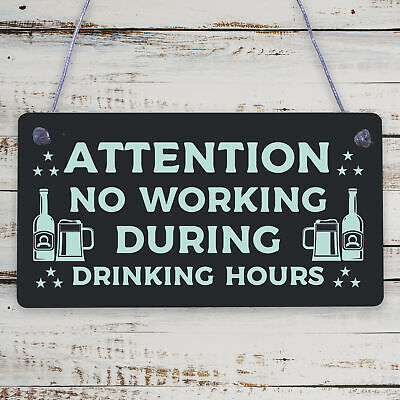 No Working Vintage Beer Bar Pub Plaque Garage Man Cave Retro Sign Gift For Men