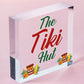 Tiki Hut Hanging Home Bar Pub Kitchen Plaque Alcohol Cocktails Sign Friend Gift