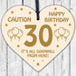 30th Birthday Novelty Funny Gift Wood Heart Gift For Him Her Friendship Gifts