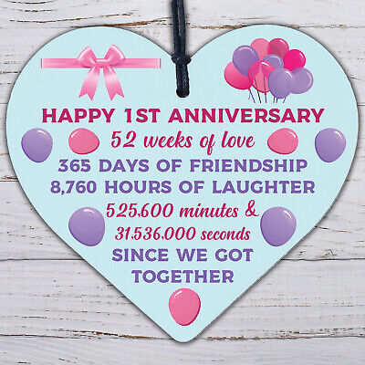 Anniversary 20th Wedding Anniversary Engagement Wood Heart Plaque Gift Keepsake