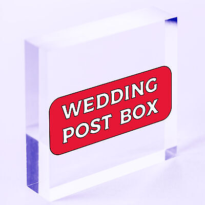 Wedding Post Box Hanging Decorative Plaque Well Wishes Table Presents Cards Sign