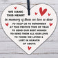 MUM DAD NAN Memorial Christmas Tree Bauble Wood Hanging Heart Xmas Decoration