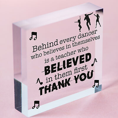 Thank You Dance Teacher Gift Heart Special Goodbye Gifts For Her Friendship Sign