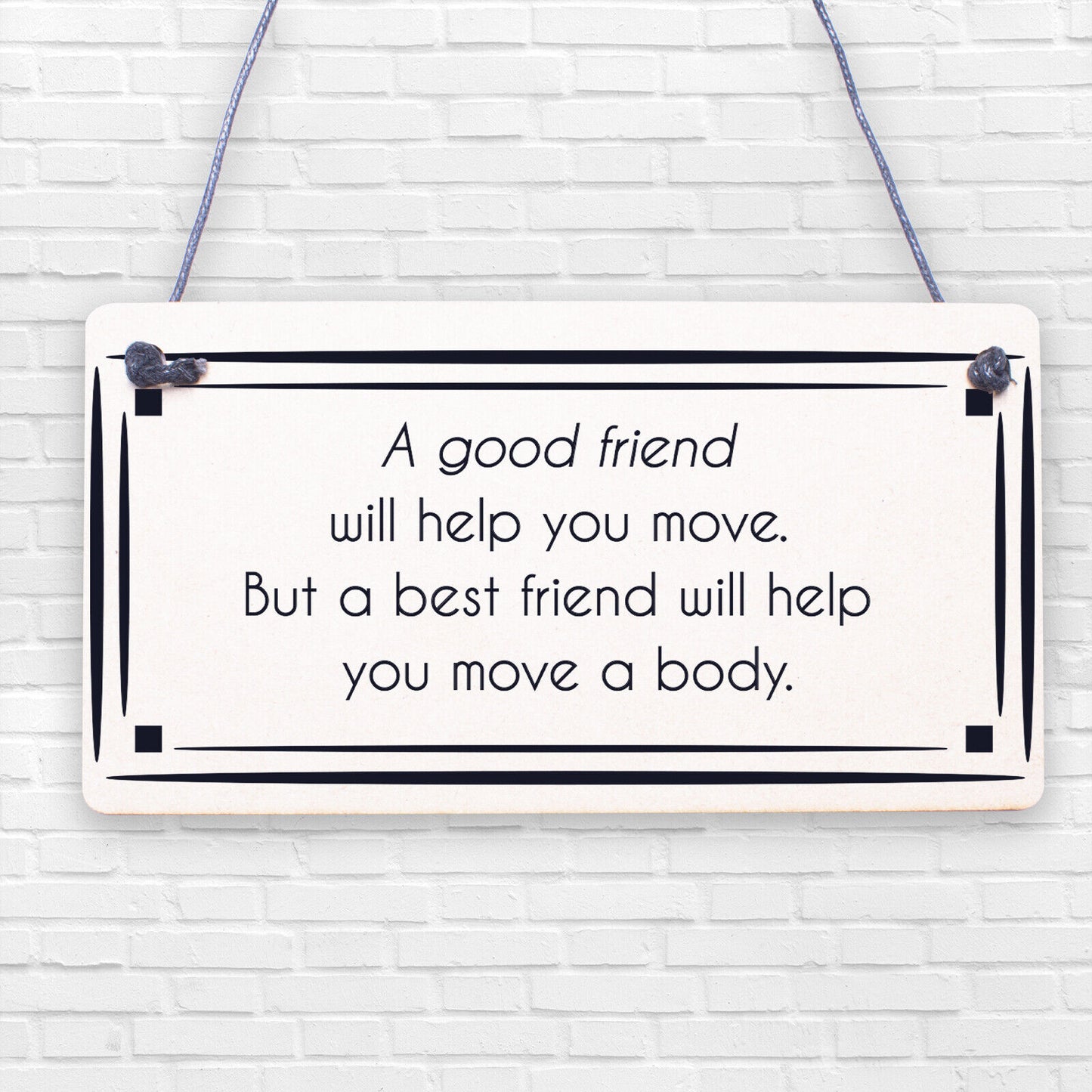 Best Friend Sign Friendship Gift Funny Thank You Novelty Birthday Chic Plaque