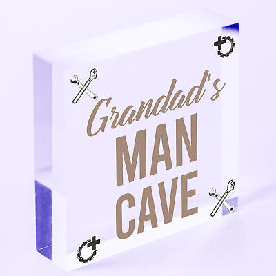 Grandads Man Cave Plaque Grandad Gifts For Christmas Gifts From Grandchildren