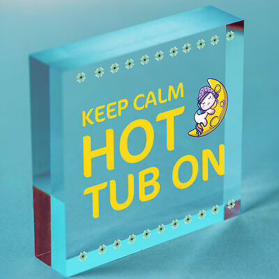 Hot Tub Sign Novelty Garden Summerhouse Plaque New Home Gifts Shed Plaque