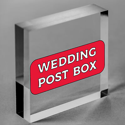 Wedding Post Box Hanging Decorative Plaque Well Wishes Table Presents Cards Sign