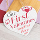 First Valentines Day Hanging Sign Anniversary Gift For Him Boyfriend Gifts