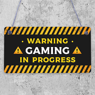 WARNING Gaming Door Sign Gamer Gifts Gamer Accessories Gamer Wall Art Decor