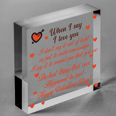 Soulmate I Love You Hanging Wooden Heart Valentines Day Gift Husband Wife Sign