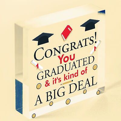 Big Deal Graduation Wooden Heart Keepsake Gift Congratulations Party Decorations