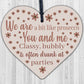 Prosecco Gift Friendship Best Friend Sign Wooden Heart Plaque Alcohol Birthday