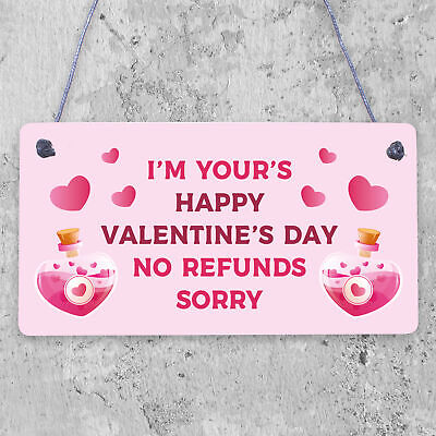 Valentines Day Plaque For Him Her FUNNY For Husband Wife Boyfriend Girlfriend