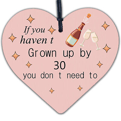 30th 35th 40th 50th 55th 60th Birthday Gifts Wood Heart Gift Mum Dad Nan Gift