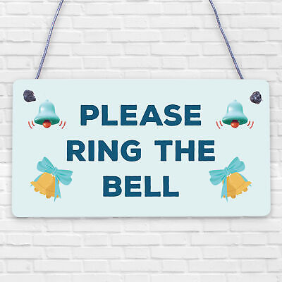 PLEASE RING THE BELL House Door Hanging Plaque Garden Home Decor Sign Notice