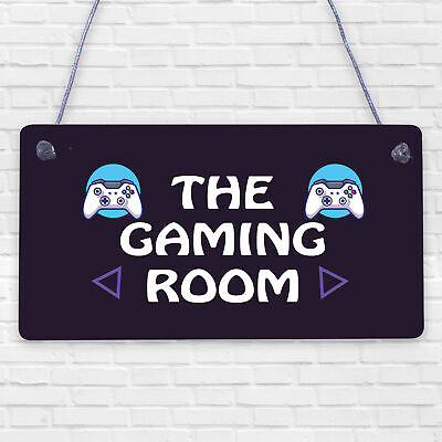 GAMING ROOM Sign Neon Effect Hanging Games Room Man Cave Bedroom Sign