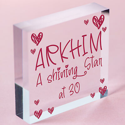 30th Birthday Gifts For Her Wooden Heart Sign Gift For Friend Sister Niece Women