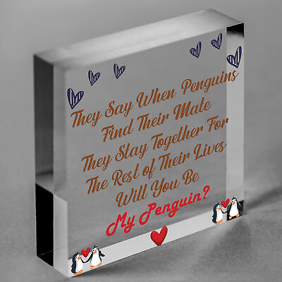 Penguin Couple Gift Valentines Day Gift For Him Her Girlfriend Boyfriend Wife