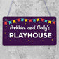 Quirky Playhouse Sign Personalised Garden Summerhouse Sign Son Daughter Gift