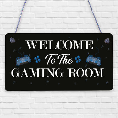 Gaming Room Sign Welcome Sign For Man Cave Boys Bedroom Gamer Gift