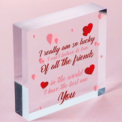 Best Friend Gifts For Women Wooden Heart Best Friend Birthday Card Thank You