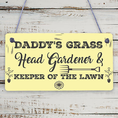 Daddy's Grass Garden Lawn Shed Father's Day Hanging Plaque Dad Gift Sign