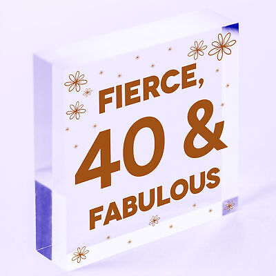 40 And Fabulous Gift 40 Birthday Decorations 40th Birthday Present For Women Men