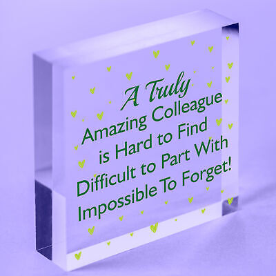 Amazing Colleague Gift Leaving New Job Gift Goodbye Friendship Plaque Keepsake