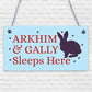 Pet Rabbit Sign For Hutch Sleeps Here Personalised Cage Sign Pet Lover Xmas Gift