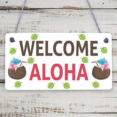 Tiki Bar Garden Welcome Sign Home Bar Novelty Decor Signs Tiki Decor Gifts