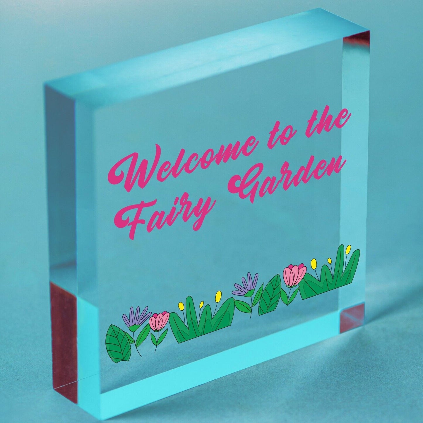 Welcome To The Fairy Garden Hanging Plaque Garden Shed SummerHouse Sign Gifts