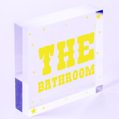 Bathroom Contemporary Plastic Decorative Hanging Plaque Wall Door Toilet Sign