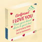 Girlfriend I Love You Signs Funny Valentines Gift For Her Anniversary Gift Heart