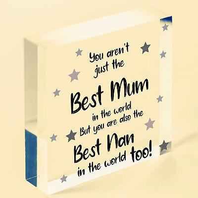 Cute Mother's Day Gift Card Wooden Heart Mum Gifts Nan Gifts Thank You Keepsake