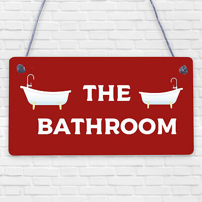 Bathroom Accessories Plaques Sign Novelty Home Decor Grey / Beige Toilet Gifts