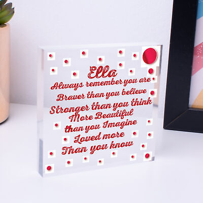 Stronger Inspirational Poem Plaque Friendship Gift Engraved Heart Butterfly Sign