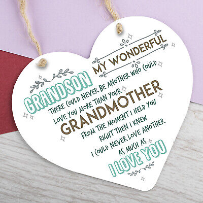 Birthday Gifts For Grandson From Grandparents Heart Keepsake Grandmother Gifts