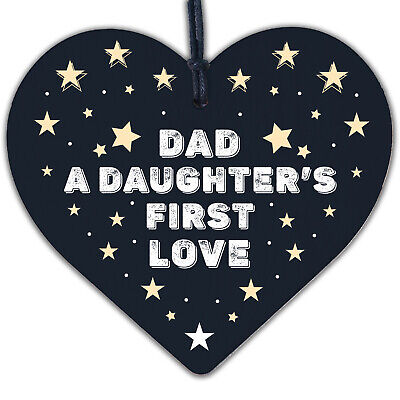 Dad Daughters First Love Gift Wood Keyring Dad Gifts From Daughter Fathers Day