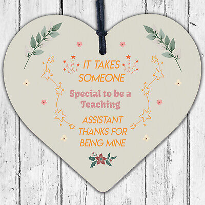 Teacher Gifts Wooden Heart School Nursery Pre School Leaving Thank You Present