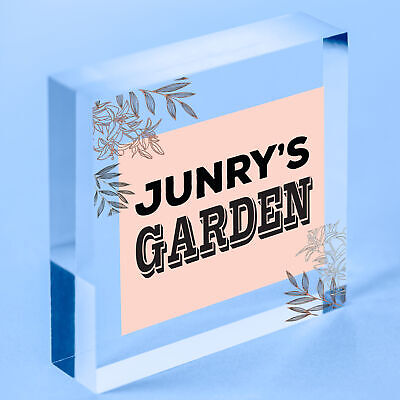 PERSONALISED Flowers Garden Plaque Any Name Text Garden Shed Wall Sign