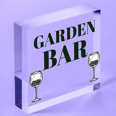 Shabby Chic Garden Bar Sign Hanging Wall Sign For Bar Summerhouse Alcohol Gift