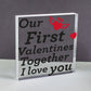 First Valentines Hanging Sign Gift Girlfriend Boyfriend For Him Her Love You