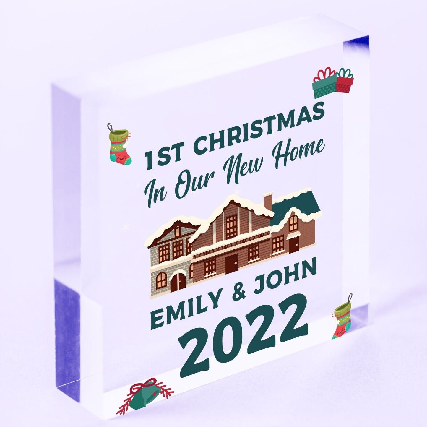 1st Christmas In New Home Acrylic Block 1st Christmas Sign Xmas Decor