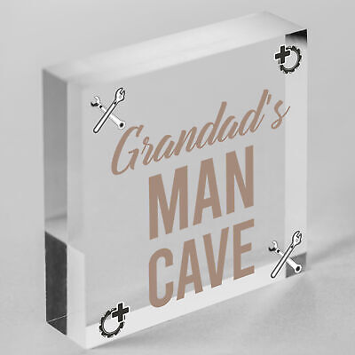 Grandads Man Cave Plaque Grandad Gifts For Christmas Gifts From Grandchildren