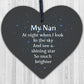 Memorial Nan Gifts Mirror Acrylic Engraved Heart Plaque Christmas Tree Bauble